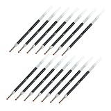 SHOWERORO 50Stücke Gelstift Minen für Flüssiges Schreiben Schwarze Ersatzminen für Perlenstifte für Bürobedarf Einfach Austauschbar mit Schutzkappe