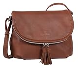 TOM TAILOR Lari Damen Umhängetasche Crossbody Bag Mittelgroß Cognac Braun