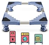 ilauke Waschmaschine Sockel Untergestell für Kühlschrank Verstellbare Sockel für Trockner, Waschmaschine und Kühlschrank（50-66CM）