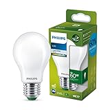 Philips LED Classic ultraeffiziente E27 Lampe, mit Energieeffizienzklasse A, ersetzt 60W, matt, kaltweiß