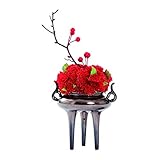 Generisch blumenstandKünstliche Blumen Silikon-Blumenbonsai Werden im Büro-Wohnzimmer verwendet, um rote künstliche Blumen-Topfpflanzen kreativ und künstlich zu präsentieren