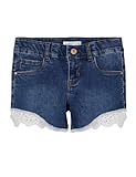 NAME IT Mädchen Nkfsalli Slim Dnm Shorts 5372-ha Noos, Dark Blue Denim, 98