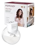 Momcozy Hands-Free Milchpumpe S12 Pro, Elektrisch Tragbar Brustpumpe, mit weichem DoubleFit-Flansch, 3 Modi | 9 Stufen, Smart-Display, 24 mm, 1 Stück, Weiß