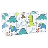 FRODOTGV Dino Friends Stiftehalter aus Acryl, 4 Fächer, transparent, für Klassenzimmer, Kunststoff, Besteckhalter für Büro, Zubehör, Blau