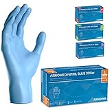 200x ARNOMED Einweghandschuhe Blau, Einmalhandschuhe L, Nitrilhandschuhe puderfrei, Handschuhe Einweg latexfrei, Gummihandschuhe Einweg, Handschuhe Nitril, Einmalhandschuhe in S, M, L & XL