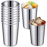 8 Stück Edelstahlbecher, 260ml Edelstahl-Trinkbecher, Campingbecher, Becher aus Edelstahl, Schnapsgläser, Schnapsbecher Metallbecher Bierkrüge Edelstahl Tassen, Partybecher für Geburtstage Picknick