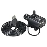 F Fityle Mikrobürstenlose Wasserpumpe, DC5V-Wasserzirkulationssystem, Aquarium-Wasserpumpe, USB-Springbrunnenpumpe zur Wasserkühlung