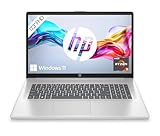 HP Laptop mit 17,3' FHD Display, AMD Ryzen 5 7520U, 16GB DDR5 RAM, 512 GB SSD, AMD Radeon-Grafik, Windows 11, QWERTZ, Silber inkl. 25 GB Dropbox-Speicher für 12 Monate