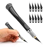 ZYEKIU 11 Stück Bastelmesser Skalpell Set mit 10 Ersatzklingen Bastelmesser Skalpell Messer Scalpel Präzisionsmesser Cutter Messer Schnitzmesser für Bastelarbeiten Modellbau Carving DIY Art Work