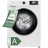 Bomann® Waschmaschine 7kg | 10 Jahre Motor-Garantie | effizienter Invertermotor | 1400 U/min | inkl. Aqua-Stop | bis 90°C | 15 Programme | Bomann Waschmaschine | Washing Machine | WA 7500 weiß