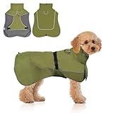 WUFANC Hundemantel Wasserdicht - Reflektierende Hundejacke mit Verstellbarem Verschluss für alle Jahreszeiten - Komfortabler Schutz für Ihren Hund bei Indoor Outdoor Aktivitäten