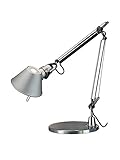 Artemide- Tolomeo Tavolo Micro Tischlampe. Hochwertige Tischleuchte aus poliertem Aluminium mit Tischfuß ø17cm. Made in Italy