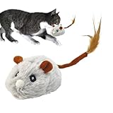 Interaktive Katzenspielzeugmaus | Weiche Gummimaus, bewegliche Maus, USB, Aufladen – interaktives Zubehör für Haustiere, elektronisches quietschendes Tierspielzeug mit Rad