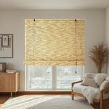 CXUEHNL Bambusrollo Aussenbereich Retro Bambus Rollo Seitenzug Vorhang für Terrasse Türen Innen Lichtfilternde Natur Schilf Sonnenschutz Raffrollos Breite 30-200cm Höhe 40-300cm