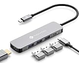 NOVOO USB C Hub Adapter MacBook Pro/Air M1 Adapter mit 4K HDMI,100W PD,3 x USB 3.0 Anschlüsse Aluminium Multiport Hub kompatibel für MacBook M2,Surface,Laptop,andere Typ C Geräten