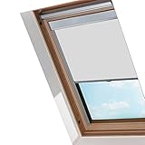 SWANEW Verdunkelungsrollo für Rollo Dachfenster, 100% Verdunkelung, Sonnenschutz, Mit Wärmeisolationsfunktion, M06 Grau (61.3x94.0cm)