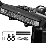 Monkey Home 1800Lumen Superhelle LED Fahrradlampe, 4000 mAh-Akku, USB wiederaufladbare StVZO Standard IPX5 Wasserdicht für Erwachsene Straße, MTB Off-Road Radfahren (2025 Design)