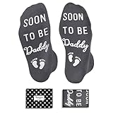 HAPPYPOP Geschenke für Familienmitglieder – Geschenk für neue Väter, bald werdende Väter, Geschenke für Tante, Vater, Mutter, Tante, lustige Socken, Soon to Be Daddy, Medium