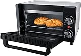 Steba Mini-Backofen mit 9 Liter Volumen, Pizzatiefe bis Ø 22 cm, Doppel-Glastür, Ober- und Unterhitze, 2 Einschubebenen, KB A9