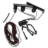 TOYANDONA Fahrradlift Wandmontage Fahrradhalter aus Robustem bis Tragkraft Platzsparend für Garage Indoor Einfache Installation Modernes Design für Sichere Fahrradaufbewahrung