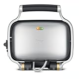 Sage - The Perfect Press - Sandwichmaker, 2 Scheiben - Antihaftbeschichteter Sandwich-Toaster, Platzsparend, Einfach zu Reinigen, Druckkontroll-Scharnier - Gebürsteter Edelstahl