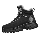 Chunky Schneestiefel – warme Winterstiefel für Herren, Outdoor, rutschfest, Thermo-Stiefel, Winterstiefel, mit Pelz gefüttert, warme Stiefeletten, rutschfest, kurze Stiefel, modisch, flauschig