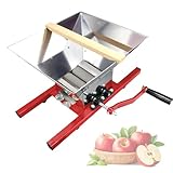 Pnpaea ObstmüHle,Weinpresse,Traubenpresse Edelstahl,7l with Edelstahltrichter, NylonzäHne,Griff,FüR Obst, GemüSe Und Wein Red-GrapeCrusher