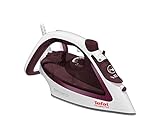 Tefal FV5716 Easygliss Plus Dampfbügeleisen | 190 g/Min. Dampfstoß | Vertikaldampf | XL Wassereinfüllöffnung | stabile Ablage | Durilium AirGlide Bügelsohle | Weiß/Bordeaux