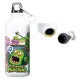 QJIRZB My Singing Monsters Sport-Wasserflasche, Anime-Aluminiumflasche, 600 ml Fassungsvermögen, Wandern, Outdoor, Fitnessstudio, Wasserflasche (Typ 4, 21 x 7 cm)