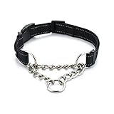 Filhome Martingale Halbes Hundehalsband, reflektierende Hundewürgerkette, Halsband mit sicherer Schnalle, zum Ziehen von Hunden und Welpen