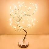 XVZ LED Lichterbaum, 108 LED Baum Lichter, USB Tischlampe Batteriebetrieben Stimmungslicht für Wohnzimmer, Büro, Esszimmer, Weihnachten, Hotel, Innen Deko - Warmweiß