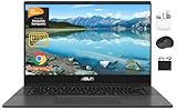 ASUS Chromebook Laptop Student Business 2024, 14 Zoll FHD entspiegeltes Display, 8-Core MediaTek Kompanio 520, 4 GB RAM, 128 GB (64 GB eMMC + 64 GB Karte), Webcam, WLAN, 15+ Stunden Akku, Chrome OS +