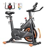 Neu Toputure Heimtrainer Fahrrad mit Pulsmessung und APP, 0-100% Magnetwiderstand Ergometer, 15KG Schwungrad, Bis 160KG, Hometrainer Indoor Bike mit LCD, Tablet-Halter, Getränkehalter, Ultraleise
