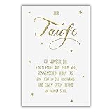 bsb Karte zur Taufe - Taufgeschenk Junge & Mädchen mit Text-Motiv - Glückwunsch Tauf-Karte mit Umschlag - liebevolles Geldgeschenk Taufe in 11,5 x 17,0 cm
