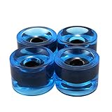 Mocturnity 4 Stück Blank Longboard Cruiser Skateboard 70X51Mm 80A Trans Blau Longboard Teile