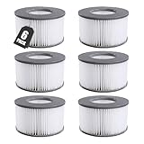 KGC Ersatz Filterkartuschen für MSpa Filter, 6 Stück Ersatzfilter kompatibel mit Whirlpool MSpa Modelle ab 2020, Filterkartusche Wasserfilter für Aufblasbare Pools,Heiße U-Boote und Spa
