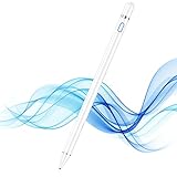 Active Stylus Pen für sämtliche Touchscreens, 1,5mm Feiner Spitze Tablet Stift, Eingabestift Smartphone Kompatibel mit Pad Pro/Air/Mini 2/3/4 und Allen Anderen Touchscreen-Geräten (Kein Palme Reject)