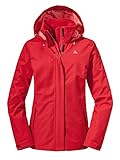 Schöffel Damen Jacket Gmund L, wind- und wasserdichte Regenjacke, atmungsaktive Outdoor Jacke, Wanderjacke mit verstaubarer Kapuze, lollipop, 46