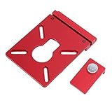 Thonlai Oberfräsen-Führungsschienenadapter, Robuste Aluminiumlegierung mit Mittlerer Schnittlinienanzeige für WEN Triton Kettensägen-Führungsschienen