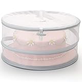 KitchenCraft Pop-Up Lebensmittelabdeckhaube, Polyester, Weiß, Transparent, Faltbar, 31 cm x 12 cm x 16 cm