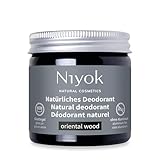 Niyok® 2-in-1 anti-transpirante Deocreme 'Oriental Wood' (40ml) • Natürliches Deo ohne Aluminium • 24h Schutz vor Geruch & Schweiß • Deodorant Creme Unisex • Feste Deo Creme vegan