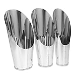 FONDOTIN 3 Stück Schaufel aus Edelstahl Handtopfschaufel Werkzeug zum Pflanzen von Samen Stand edelstahlspachtel gartenwerkzeuge Bonsai-Pflanzenhelfer Garten Eimer Schaufel Rostfreier Stahl