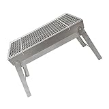 BESPORTBLE Grill Falten Herdplatte Outdoor-campingzubehör Kochen Camping-feuerstelle Outdoor-kochherd Kleines Brennholzbrennerwerkzeug Campingkocher Bbq-tool Rostfreier Stahl Silver