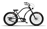 Plumbike Grand Chopper Fahrrad 26 Zoll Herren - Amerikanische Old School Retro Fahrrad - Großer Weicher Fahrradsattel Urbanes Cruiser Fahrrad - City Bike Herren Fahrrad