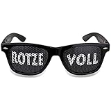 rotzevoll Partybrille Lustige Brille für Fasching/Karneval - Scherzbrille für Deine Nächste Party - Schwarze Sonnenbrille für Kostüme