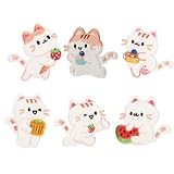 SELiLe 6 Stück waschbare, mit Plüschhasen bestickte Aufnäher, Selbstklebende Stoffdekorationen für Jacken, Taschen, Personalisierung, Selbstklebende Plüschstoffaufkleber