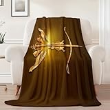 Kuscheldecke Flanell Braunes 70x100 cm Home Must Haves Decke - Abstrakt Pfeil Und Bogen Drucken Wohndecke superweiche gemütliche Flauschige, für alle Jahreszeiten Jungen Teenager Kinder