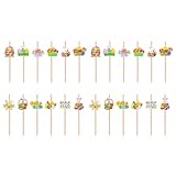 Trinkhalme mit Ostermotiven, dekorativ, gestreift, für Versammlungen, Hochzeiten, Partys, 24 Stück