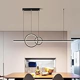Esstisch-Pendelleuchte, einfaches lineares Design, Büro-Hängelampen, 42 W LED-Deckenleuchte, 3-Farben-Lichtwechselmodus, Boutique-Dekorations-Kronleuchter, kompatibel mit Esszimmer- und Küchenlampen