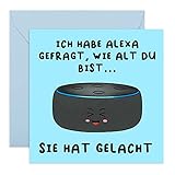 Central 23 Lustige Geburtstagskarte Mann Alexa hat gelacht - Glückwunschkarte Geburtstag für Männer & Frauen - Karte für Geburtstage oder Feiern - Humorvolle Grußkarte für Freunde